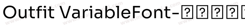 Outfit VariableFont字体转换